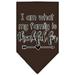 Mirage Pet 66-435 SMCO I Am What My Family is Thankful for Screen Print Bandana Cocoa - Small