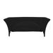 Your Chair Covers - Stretch Spandex 6 Ft Open Back Rectangular Table Cover Black