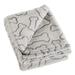 Taupe Embossed Bone Print Pet Blanket