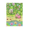 MYPOP Summer Romantic Frog Pond Lotus Garden Flag Outdoor Banner 28 x 40 inch