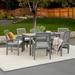 Walker Edison Outdoor Patio Dining Set 7 Piece Multiple Colors and Styles