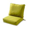 Greendale Home Fashions 2-Piece Solid Kiwi Outdoor Deep Seat Cushion Set