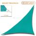 Sunshades Depot 9 x 24 x 25.6 Sun Shade Sail Right Triangle Permeable Canopy Turquoise Green Custom Size Available Commercial Standard