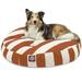 Majestic Pet | Vertical Stripe Round Pet Bed For Dogs Removable Cover Burnt Orange Medium