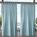 Exclusive Home Biscayne Indoor/Outdoor Two Tone Textured Hook-and-Loop Tab Top Curtain Panel Pair 54 x108 Pool Blue Set of 2