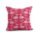 Simply Daisy 20 x 20 Flamingo Heart Martini Animal Print Outdoor Pillow Pink