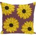 Simply Daisy 16 x 16 Sunflower Power Flower Print Pillow