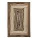 Colonial Mills 4 Neutral Brown and White Braided Reversible Square Area Throw Rug