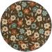 Sphinx Montego Area Rug 2267D Brown Floral Petals 7 10 x 7 10 Round