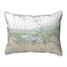 Betsy Drake ZP13246SN 20 x 24 in. Cape Cod - Sandy Neck MA Nautical Map Extra Large Zippered Indoor & Outdoor Pillow