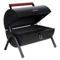 Gibson Home Delwin Carbon Steel Portable Barrel Charcoal BBQ Grill 15 H x 14 W x 11 D Black/Burgundy
