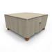 English Garden Square Patio Table Cover 58 L x 58 W x 28 H Brown / Beige / Brown