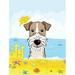 Carolines Treasures BB2115GF Wire Haired Fox Terrier Summer Beach Flag Garden Size Small multicolor