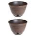 Liberty Garden Banded High Density Resin Hose Holder Pot with Drainage (2 Pack)