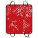 GCKG Christmas Pet Car Seat Cover Xmas Merry Christmas Reindeer Red Pet Car Seat Cover Dog Car Seat Mat Hammock Cargo Mat Trunk Mat For Cars Trucks and SUV 54x60 inches