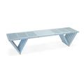 XQuare 54 x 15 x 17 in. Wooden Backless Bench - Two Seat Shipmate Blue - Small