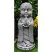 20 H Large Jizo Buddha Monk With Prayer Beads On Lotus Throne Garden Statue