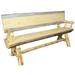 Montana Collection Half Log Bench w/ Back & Arms Exterior Finish 6 Foot