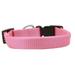 Nylon Dog Collars Durable Adjustable Snap Buckle Pick From 5 Sizes & 16 Colors (Pink Medium 10 to 18 inch x 5/8 )