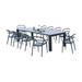 Compamia Mila Polypropylene 11 Piece Patio Dining Set with Extendable Table