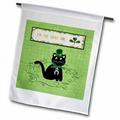 3dRose Cat in Hat St Patricks Day Im the Lucky One Polyester 1 6 x 1 Garden Flag
