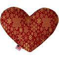 Mirage Pet 1313-SFTYHT6 Red Snowflakes 6 in. Stuffing Free Heart Dog Toy