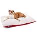 Majestic Pet | Poly/Cotton Rectangular Pillow Pet Bed For Dogs Removable Cover Red Medium