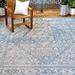 Nicole Miller New York Patio Country Dahlia Transitional Medallion Indoor/Outdoor Area Rug Blue/Grey 7 9 x10 2