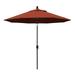 California Umbrella 9 ft. Aluminum Market Umbrella Push Tilt - M Black-Sunbrella-Terracotta