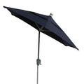 7.5 Hex Home Patio Tilt Umbrella 6 Rib Crank White with Pacific Blue spun acrylic canopy