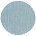 SAFAVIEH Courtyard Morven Chevron Stripes Indoor/Outdoor Area Rug 6 7 x 6 7 Round Aqua/Grey