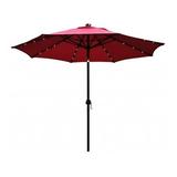 March Products 230635 9 ft. x 9 in. 38 mm Four Seasons Courtyard Red Steel Market Umbrella