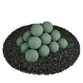 Slate Green Ceramic Fire Balls | 3 Set of 20