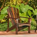 Shine Company Rockport Solid Wood Adirondack Chair Burnt Brown