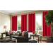 Window Curtain Room Darkening K68 red color 100 % blackout thermal drapes for bedroom living room closet door noise reducing 37 inch wide X 84 inch long 2 panels