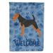 Carolines Treasures CK6184GF Airedale Terrier Welcome Flag Garden Size Small multicolor