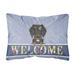 Carolines Treasures BB5709PW1216 Wire Haired Dachshund Dapple Welcome Canvas Fabric Decorative Pillow 12H x16W