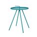 GDF Studio Margaretta Outdoor Steel Side Table with Handle Teal