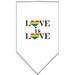 Mirage Pet 66-192 SMWT Love is Love Screen Print Bandana White - Small