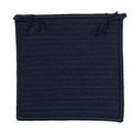 Colonial Mills Set of 4 Navy Blue Solid Handmade Braided Stair Tread Chair Pad 15