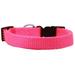 Nylon Dog Collars Durable Adjustable Snap Buckle Pick From 5 Sizes & 16 Colors (Hot Pink Large 18 to 26 inch x 1 )