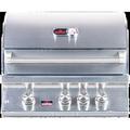 3BU 28 in. 3 Burner Built in Gas Grill with Rotisserie Kit & Cover