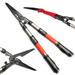 Roamwild Multi-Cutter | 3 Garden Tools in 1 | Hedge Shears Bypass Loppers & Long Reach Pruning Saw | Features Extendable Telescopic Handles