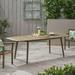 Noble House Stamford Wooden Expandable Patio Dining Table in Gray