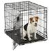 MidWest Homes for Pets Newly Enhanced LifeStages 24 Single Door Folding Metal Dog Crate with Divider Panel Floor Protecting Feet Leak-Proof Dog Pan 1624 24L x 18W x 19H Inches Small Dog Breed