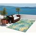 Nourison Home & Garden Indoor/Outdoor Blue 5 3 x 7 5 Area Rug (5x7)