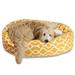 Majestic Pet Sherpa Athens Bagel Pet Bed for Dogs Calming Dog Bed Washable Extra Large Citrus