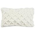 SAFAVIEH 3D-Diamonds Geometric Plush Pillow 12 x 20 Ivory