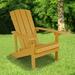 Flash Furniture Charlestown All-Weather Poly Resin Wood Adirondack Chair in Yellow