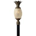 1 Light Outdoor Post Top/Pier Mount Lantern In Traditional-Glam Style 10.25 Inches Wide By 25.25 Inches High-Pearl Bronze Finish-Incandescent Lamping